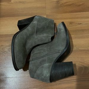 LUCKY BRAND Suede Taupe Leather Bootie